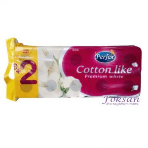 Boni Perfex Cotton like toalet papir 8/1 + 2 troslojni