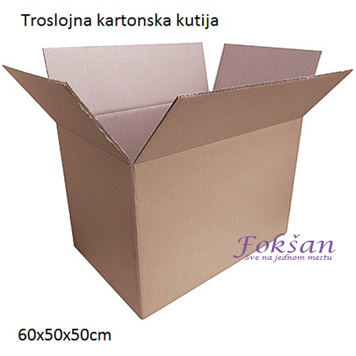Kartonska kutija - troslojna 60x50x50cm