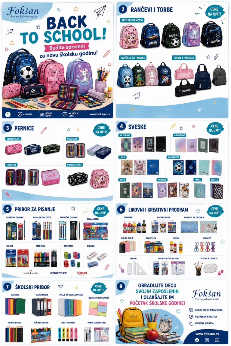 Podržite porodice svojih zaposlenih: Fokšan DOO predstavlja „Back to School” ponudu za kompanije